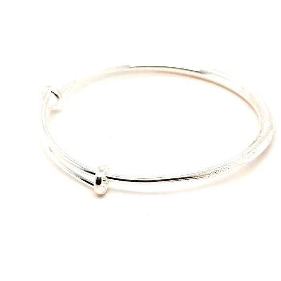 Silver Bypass Bangle - Picture 3 of 8